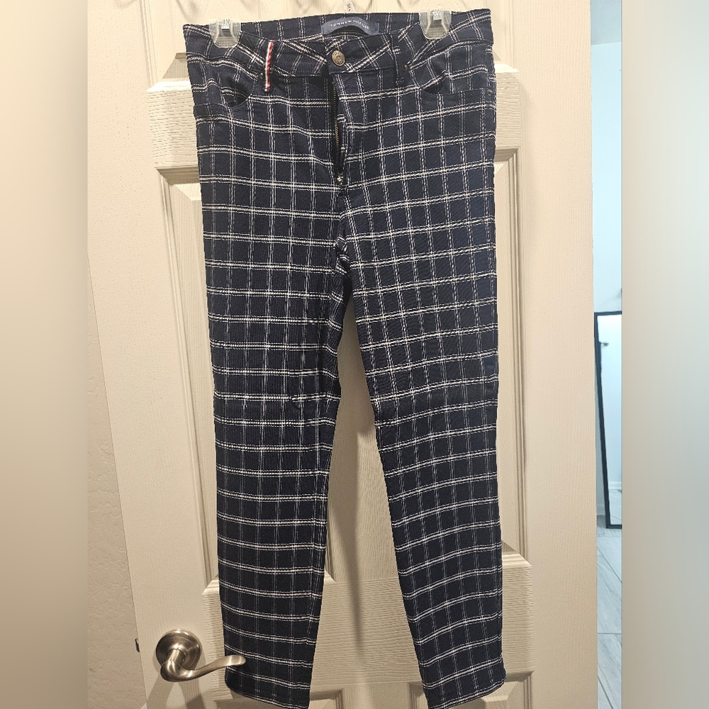 Tommy Hilfiger Wimens Windowpane Plaid Skinny Jeans Size 10